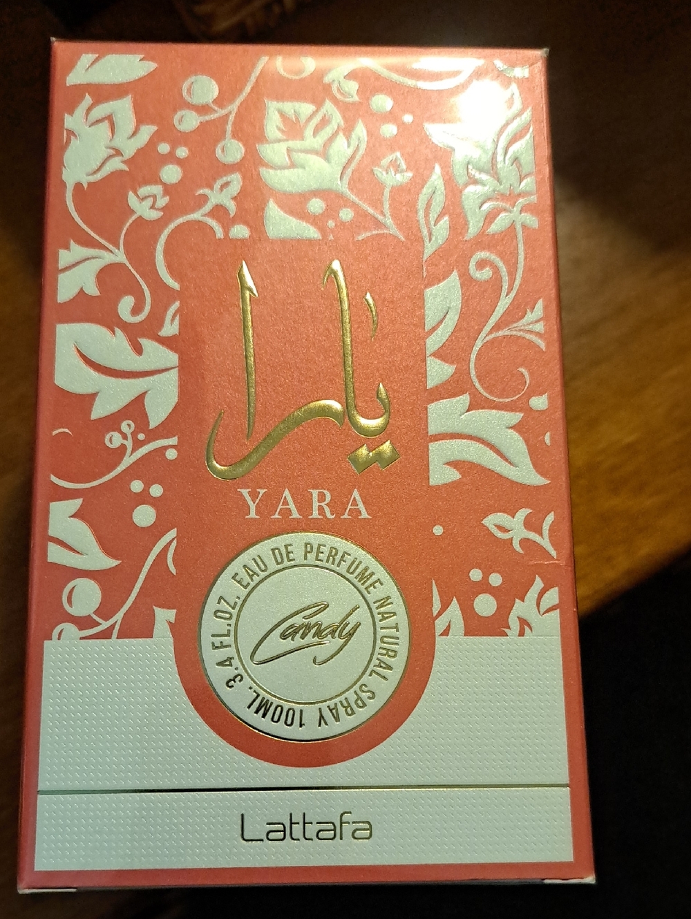 Yara Candy Eau de Parfum by Lattafa - Coral Pink Box
